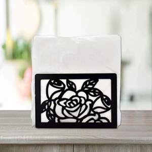 Porte-serviettes en métal de couleur or de qualité supérieure, élégant support de table pour serviettes en papier et en tissu - Product Image 4