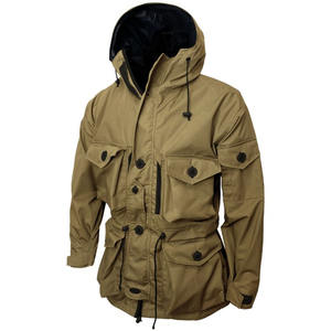 Veste smock respirante d'extérieur de haute qualité pour hommes, logo personnalisé, coupe-vent coupe-vent à fermeture éclair complète pour hommes, fabriqué en usine OEM - Product Image 1