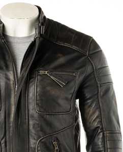 Chaqueta de Invierno para Hombre de Diseño Superior, 100% Cuero Genuino de Alta Calidad, Cuello Alto, Manga Larga, Impermeable, Resistente al Viento, Transpirable, Personalizable - Product Image 3