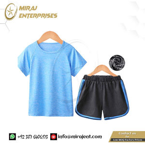 Ropa de entrenamiento Conjuntos deportivos Niños 2 piezas Conjunto de Yoga de verano Chándales Traje de correr Trajes Ropa deportiva Camiseta de manga corta Conjunto de pantalones cortos - Product Image 6