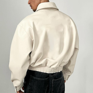 Chaqueta universitaria de talla grande de alta calidad para hombre, bordado de chenilla, ropa de calle personalizada de cuero genuino 100%, chaquetas de invierno para hombre - Product Image 5