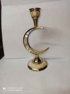 Bougeoir moderne en laiton pour intérieur minimaliste bougeoir en laiton pour décoration de centre de table avec couvercle en verre - Product Image 5