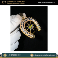 SHRAMAN DIAMOND Bijoux fins uniques et luxueux, tendance, personnalisés, en argent 925 plaqué or, unisexe, pendentif porte-bonheur vintage en forme de fer à cheval