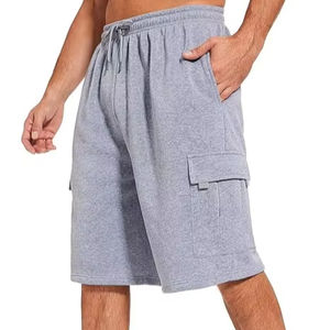 Shorts de jogging cargo en molleton de coton tricoté décontracté pour homme avec logo personnalisé, idéal pour l'été - Product Image 1