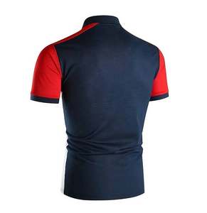 Camiseta de golf de manga corta Premium para hombre con rendimiento que absorbe la humedad y seca delgada para diseño de estampado puntiagudo de marca Polo - Product Image 3