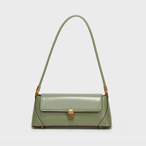 Elégant sac à main gris clair en cuir texturé crocodile avec un éclat subtil, une poignée supérieure, à prix de gros. - Product Image 4