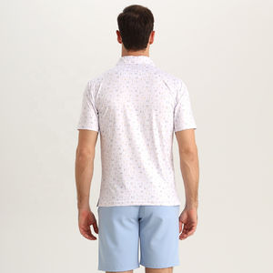 Camiseta de Golf Personalizada con Logotipo Sublimado, Tejido de Punto, Poliéster y Elastano, de Alto Rendimiento, Lujo y Calidad para Hombre - Product Image 3