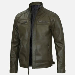 Chaqueta de Motociclista Moderna para Hombre con Cierre de Cremallera, Diseñada para la Conducción Urbana y como Chaqueta de Moda Diaria - Product Image 3