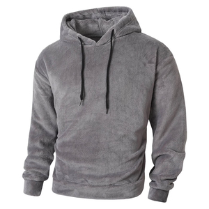 Sudadera con capucha de piel para hombre con bolsillos de canguro, jersey de manga larga, cálido invierno con capucha de piel - Product Image 4