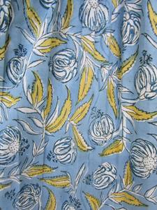 Meilleure vente blanc Violet coton lavable bouton imprimé fleuri manches longues bloc imprimé niveau décontracté Vintage a-ligne longueur au genou - Product Image 3