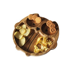 Plateau de service en bois pour la nourriture plateau/assiette de conception de papillon solide fait à la main de meilleure qualité à l'achat - Product Image 6
