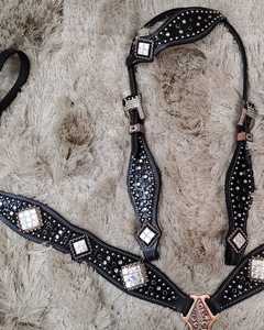Haute qualité personnalisé Premium Western Horse Headstall collier de poitrine usiné à la main perlé Cactus Design bas prix équitation équestre - Product Image 3
