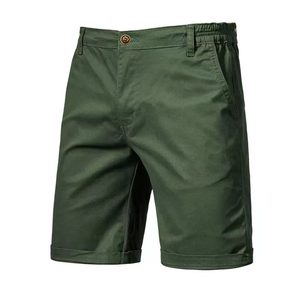 High Quality Men's Casual Cotton Solid Knitted Breathable Quick-Drying <b>Shorts</b> Elastic Mid Waist Front for Daily Use Summer - Product Image 1