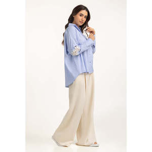 เสื้อเชิ้ตลำลองผ้าป๊อปลินเรียบง่าย รุ่น WM-CS-WS25-007 ทรงปกติ - Product Image 5