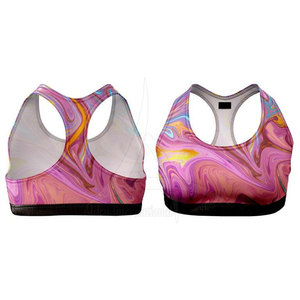 Lightweight Breathable Eco-Friendly Sublimation Bra 2025 Latest Design Women Gym Workout Light Support Seamless - Product Image 6