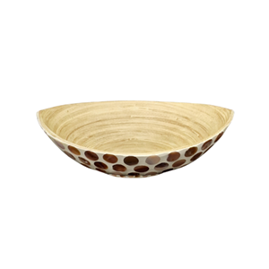 Vente en gros à bas prix de bol à salade en bambou filé avec nacre Design unique pour la décoration intérieure et les ustensiles de cuisine du Vietnam - Product Image 4