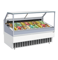 Vitrine Réfrigérée Commerciale à Double Porte avec Ventilation et Refroidissement par Air pour Glaces, Dégivrage Automatique pour Magasins de Crèmes Glacées