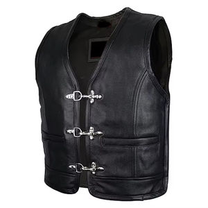 Chaleco de Motocicleta de Invierno Personalizado para Hombre 2026, Chaleco Casual de Cuero con Cierre y Bolsillos con Botones, Sin Mangas, Abrigado para Motociclistas, Ecológico - Product Image 6