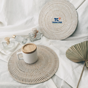 Napperon tissé en rotin naturel pour table à manger napperons tissés faits à la main de Thanhcongcraft - Product Image 2