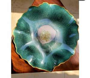 Bols à fruits et à salade en résine de grande taille de qualité supérieure avec bols de service faits à la main de qualité supérieure en multicolore - Product Image 4