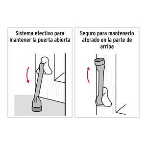 Fermaporta 6 in metallo, finitura cromata, HERMEX - Product Image 2