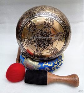 Venta al por mayor tibetano hecho a mano latón cuencos cantores arte especial Feng Shui estilo Metal artesanía - Product Image 2