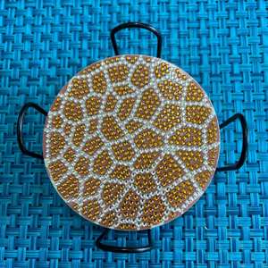 Handmade Beaded <b>Coasters</b> - Boho <b>Drink</b> <b>Coasters</b> with Polyester Backing (4x4 Inch) - Product Image 2