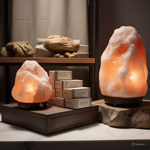 Embalaje personalizado 40-200 Kgs Lámpara de sal del Himalaya natural orgánica gigante Decoración del hogar Cruz Animal Feng Shui Letras religiosas - Product Image 6