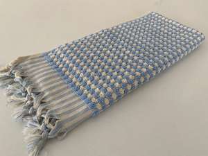 Serviette de bain et de toilette en coton 100% de qualité supérieure, tissée, douce, à pompons, rayée, 50x100, séchage rapide, 250gr, multi-usages, fabriquée en Turquie - Product Image 4