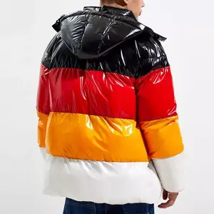 Veste matelassée de designer en toile de haute qualité, col montant, streetwear d'hiver, fermeture éclair, imperméable, coupe-vent, respirante, légère, OEM - Product Image 3