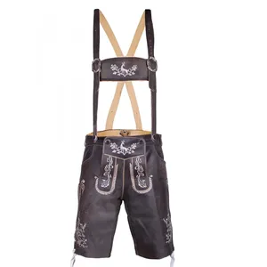 Nouveau style 2026 : Shorts Lederhosen personnalisés, design traditionnel décontracté, séchage rapide, respirant, en cuir véritable et daim brodé - Product Image 5