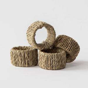 Porte-serviettes en herbe de mer les moins chers, porte-serviettes en herbe de mer tissés à la main, porte-serviettes de table en herbe de mer - Product Image 6