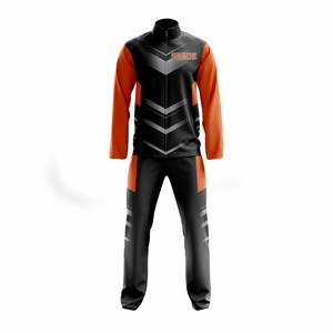 Chándales deportivos impresos por transferencia de calor bloqueados por color, monos impresos personalizados ligeros de fútbol americano - Product Image 4