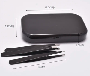 Pince à sourcils de précision en acier inoxydable avec marque privée personnalisée en gros Outil de beauté de maquillage de luxe écologique à pointe oblique - Product Image 5