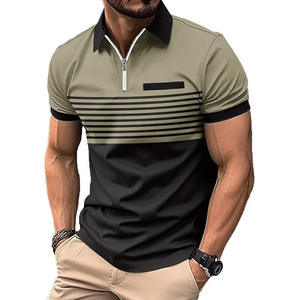 Vêtements de sport en gros 100% polyester streetwear décontracté entraînement à manches courtes hommes Polo t-shirt vêtements de rue - Product Image 6