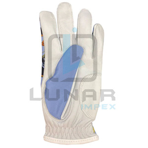 Western Blue Women's <b>Moisture</b> Wicking Left and Right Hand <b>Gloves</b> 3D Sublimation Designing on Cabretta Leather Golf <b>Gloves</b> - Product Image 2