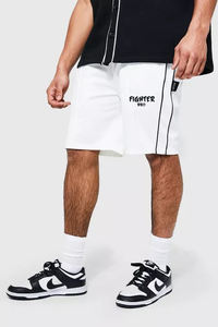 Pantalones cortos informales de gimnasio para hombre, pantalones de chándal de malla de verano de algodón 100% para deportes, jogging, natación, uso en la playa - Product Image 3