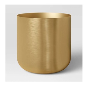 Maceta de metal para interiores y exteriores con un elegante acabado contemporáneo para una elegante decoración de plantas en espacios habitables - Product Image 5