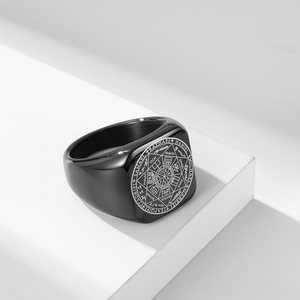<span class=keywords><strong>Anello</strong></span> con Sigillo della Cabala di <span class=keywords><strong>Salomone</strong></span>, Totem Religioso Elfico, <span class=keywords><strong>Anello</strong></span> con Rune per Uomo - Product Image 3