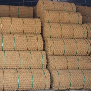 Pabrik Vietnam ramah lingkungan tali serat kelapa <span class=keywords><strong>Net</strong></span> Twisted Coir Mat fleksibel kemasan tali dapat disesuaikan Diameter besar - Product Image 1