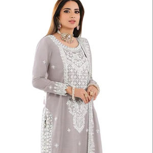 Nueva Organza paquistaní con traje bordado pesado con Stanton Pent con Organza con Dupatta bordada para mujeres - Product Image 1