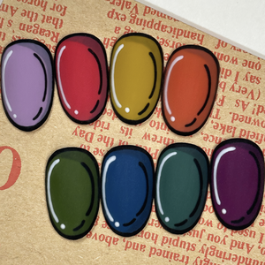 สีทาเล็บแบบเกาหลีมีไฟ LED UV สีมันวาวให้ความอบอุ่นในฤดูใบไม้ร่วง