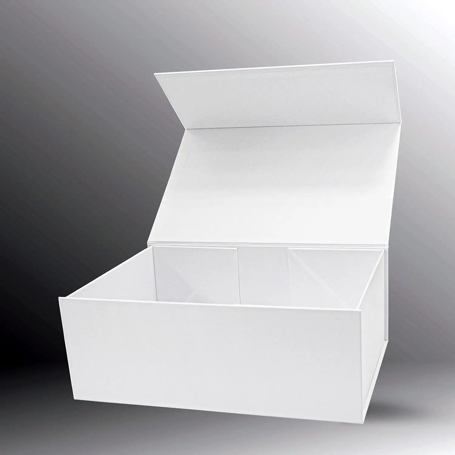 Eleganti e rigide Beige pieghevoli damigella d'onore nuziale Regalo magnetico scatole di carta grande confezione con nastro personalizzabile