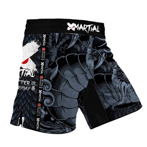 Short de combat MMA pour hommes No Gi BJJ Grappling Short en micro tissu sublimé BJJ Jiu Jitsu Kimono Grappling Shorts pour entraînement MMA Vente en gros - Product Image 1