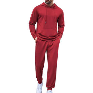 Survêtements pour hommes 2 pièces ensemble polaire à capuche survêtement athlétique sweats pantalons de survêtement tenues actives avec poches survêtement - Product Image 6