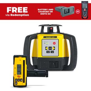 Laser rotatif à faisceau rouge Leica Rugby 640 (LG6005989) avec récepteur numérique RodEye 160, OEM, industriel, bricolage, garantie 1 an - Product Image 4