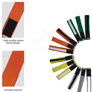 Vêtements de sport légers unisexe en coton Meilleur prix Ceintures d'arts martiaux avec logo personnalisé pour adultes Pakistan Service OEM disponible - Product Image 4