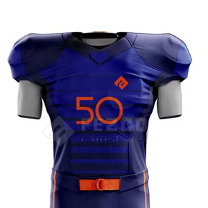 Uniforme de Fútbol Americano de Manga Corta con Estampado de Alta Calidad en Color Personalizado, 100% Poliéster, Ropa Deportiva Transpirable, Servicio OEM - Product Image 3
