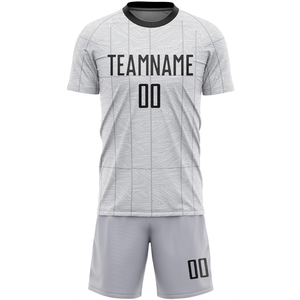 Nouveau style de maillot de football unisexe personnalisé par sublimation, ensemble uniforme, 100% polyester extensible et antibactérien, manches courtes - Product Image 5