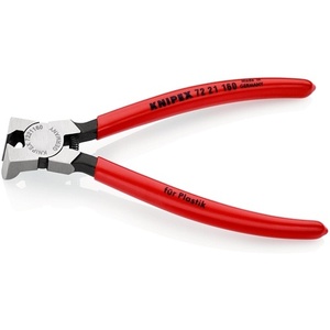 KNIPEX Polished Head Side Cutters for Plastics 160 mm Length 85 <b>Angled</b> Plastic Coated Knives & <b>Tools</b> - Product Image 4